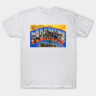 Greetings from Delaware - Vintage Large Letter Postcard T-Shirt